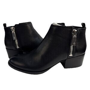 Kenneth Cole New York Women's Addy Black Suede Ankle Boots Double Zip US 6 M NWB